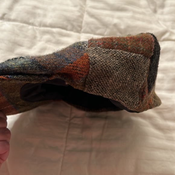John Hanley Cap Patchwork Wool Tweed Newsboy Driving Hat Ireland Sz L/XL Vintage - Picture 3 of 9